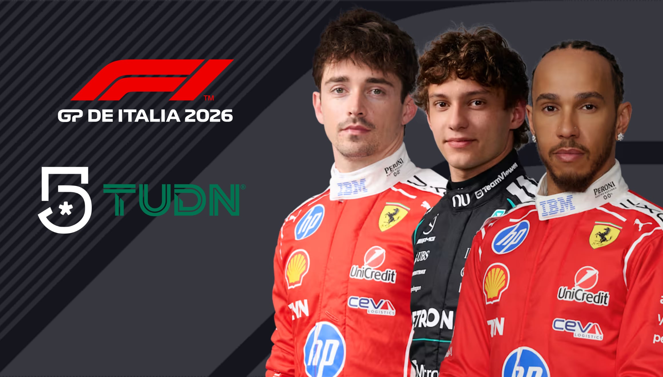 Canal 5 y TUDN EN VIVO por Internet  — cómo ver carrera del GP de Italia 2026 en TV abierta y F1 Online en México