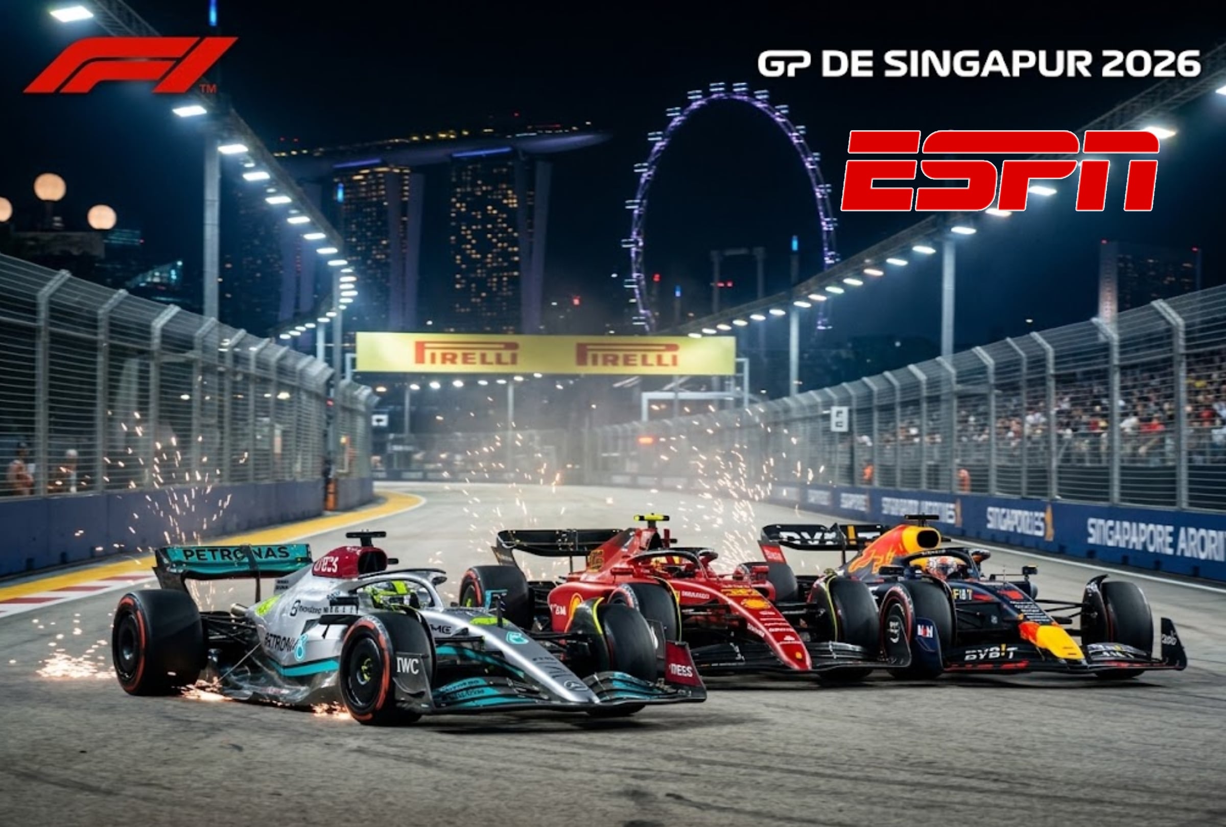 ESPN EN VIVO por Internet — Ver el GP de Singapur 2026 EN DIRECTO y GRATIS