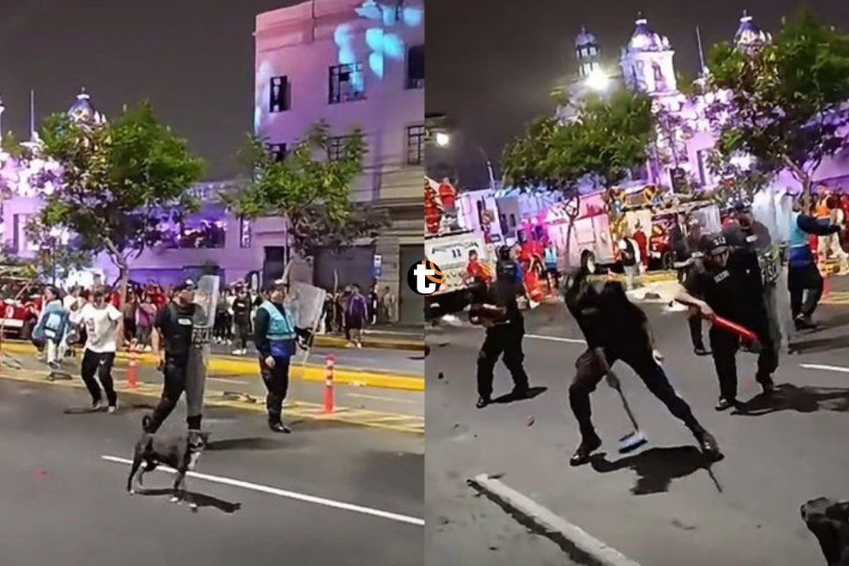 ¡Batalla campal durante procesión del Señor de los Milagros! Ambulantes y fiscalizadores se enfrentan a palazos y pedradas en av. Tacna