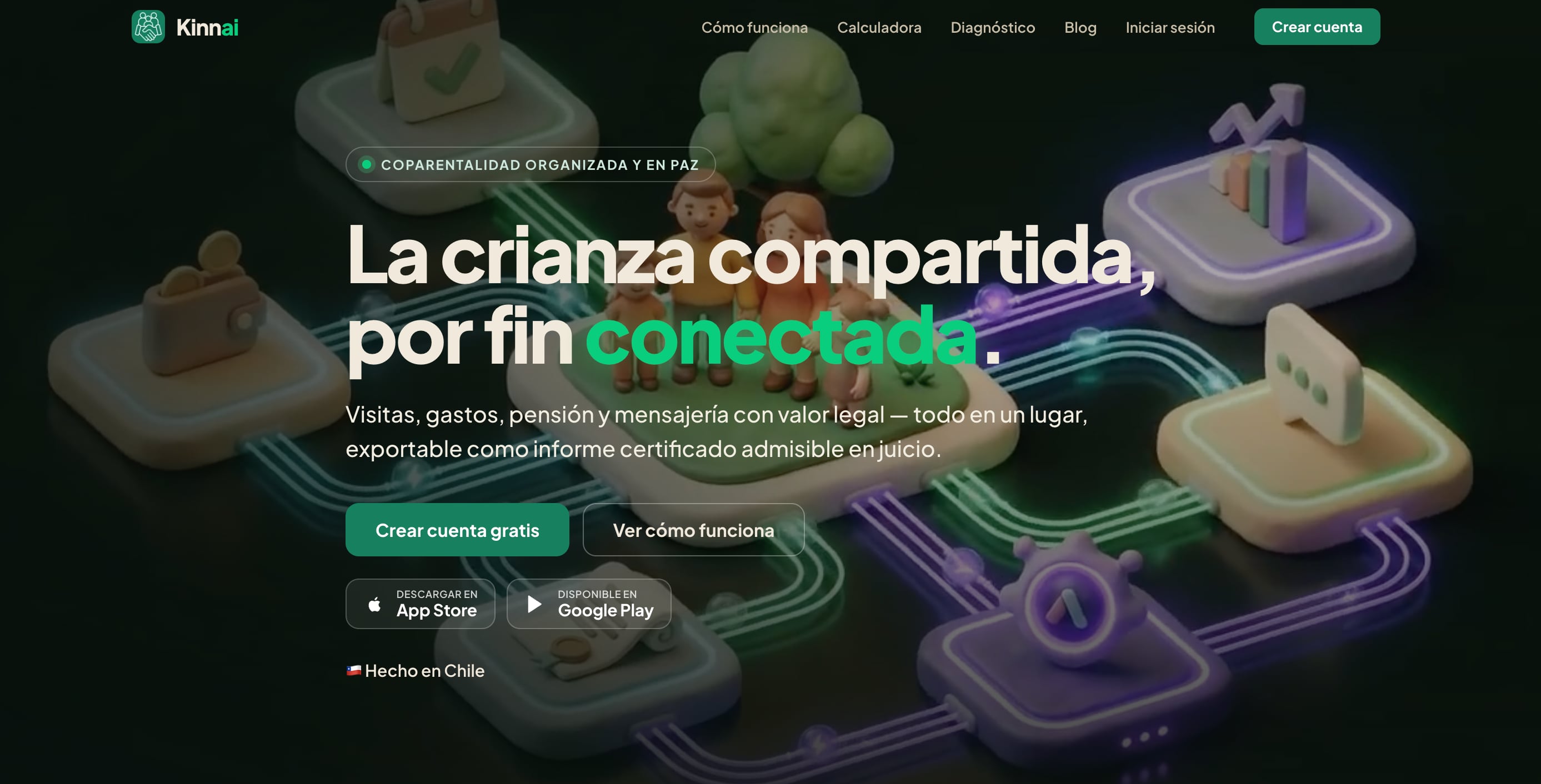 Coparentalidad tech: Así funciona Kinnai, la app chilena que usa IA para ordenar la crianza entre dos casas