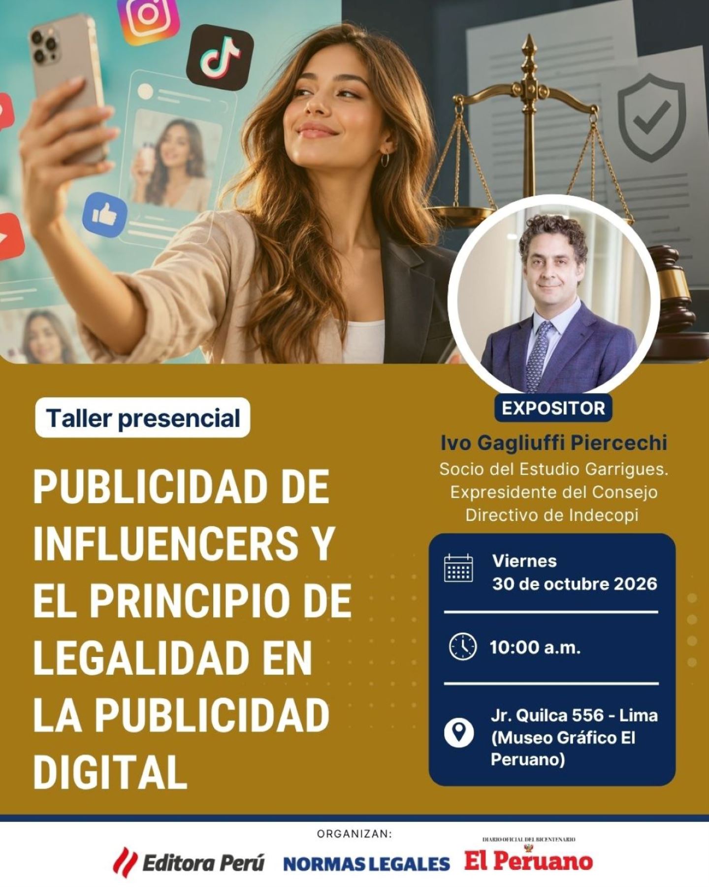 El Peruano organiza seminario sobre publicidad digital en influencers y apuestas en línea