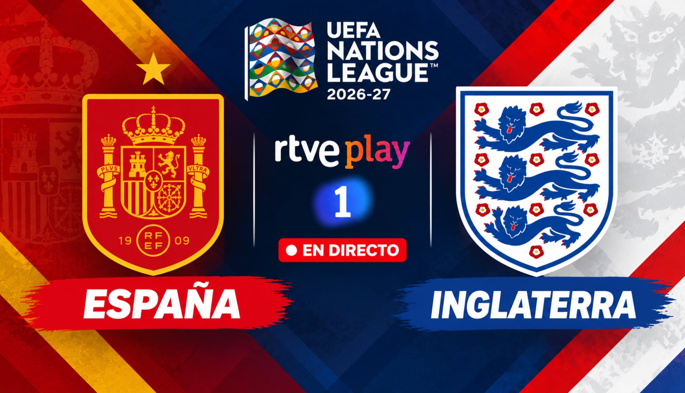 ⭕ RTVE Play y La 1 EN DIRECTO | Seguir el partido España — Inglaterra vía Fútbol TV y Online