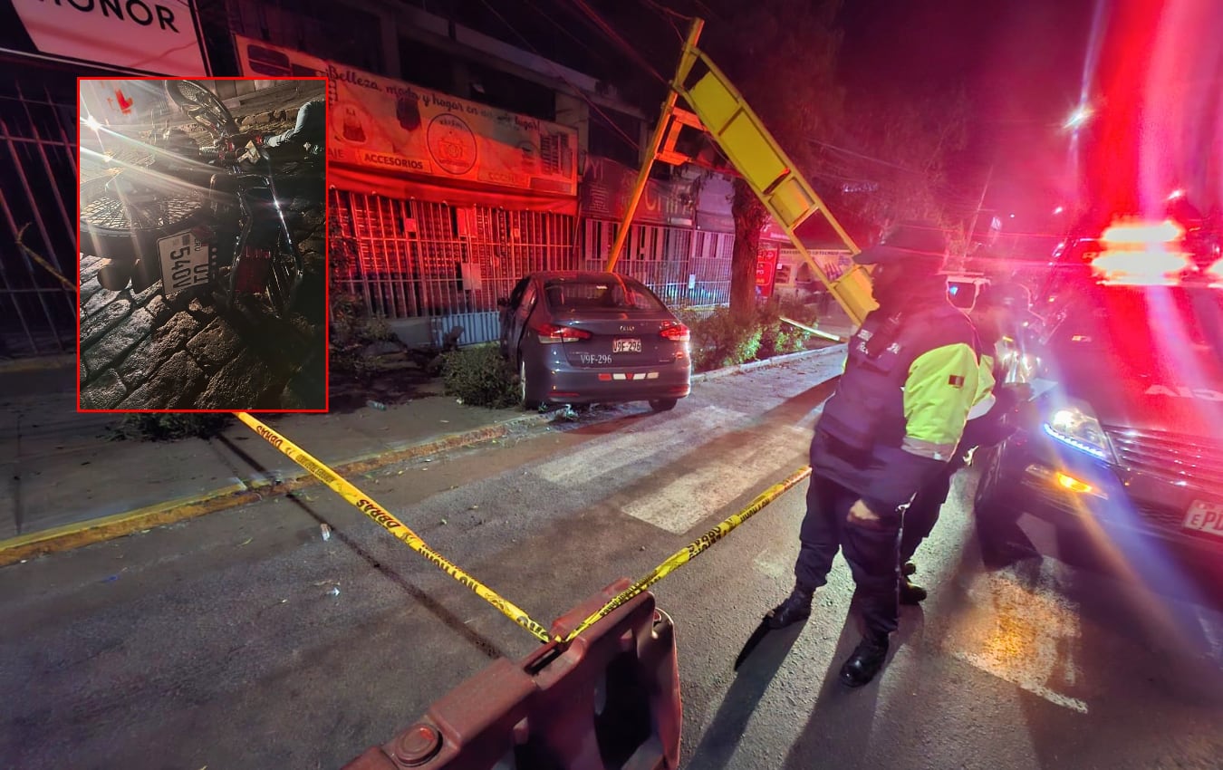 Motociclista muere tras chocar contra taxi en el Cercado de Arequipa (VIDEO)