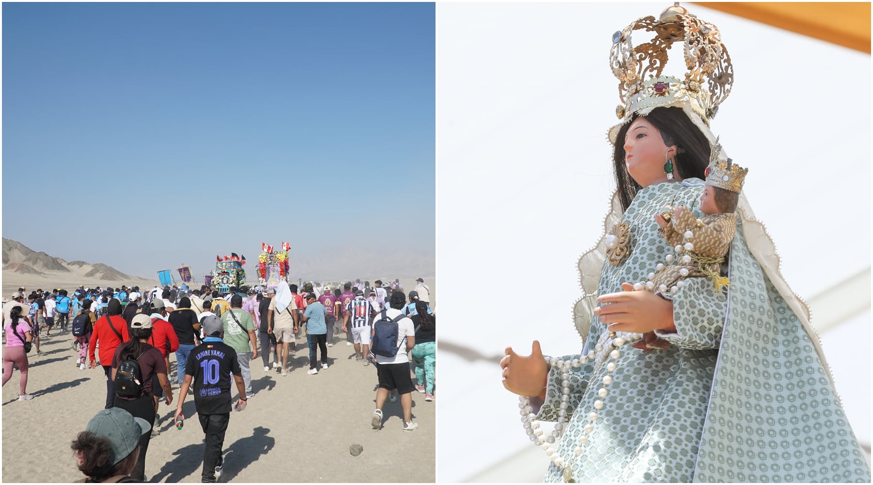 Ica: miles de fieles recorrieron 30 kilómetros por el desierto hasta el Santuario de la Virgen de Yauca