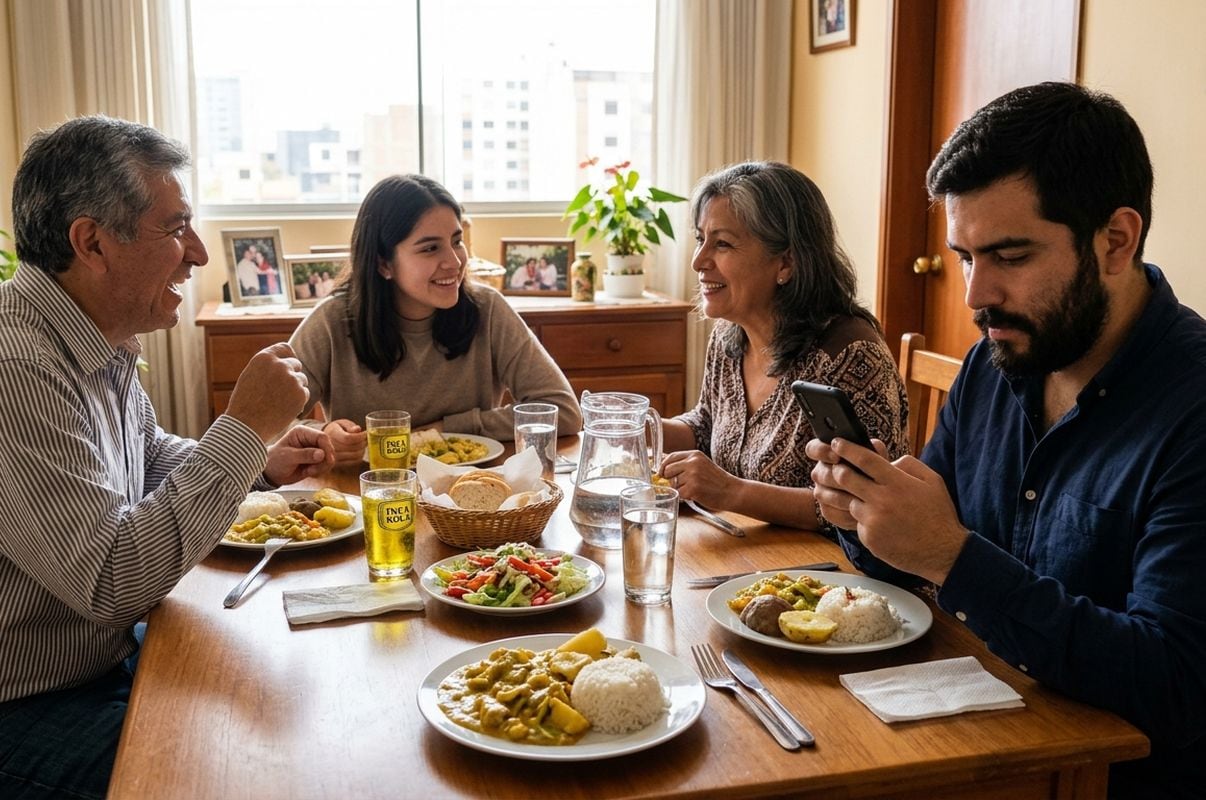 La psicología dice que quienes usan el celular mientras comen afectan su digestión y la convivencia familiar
