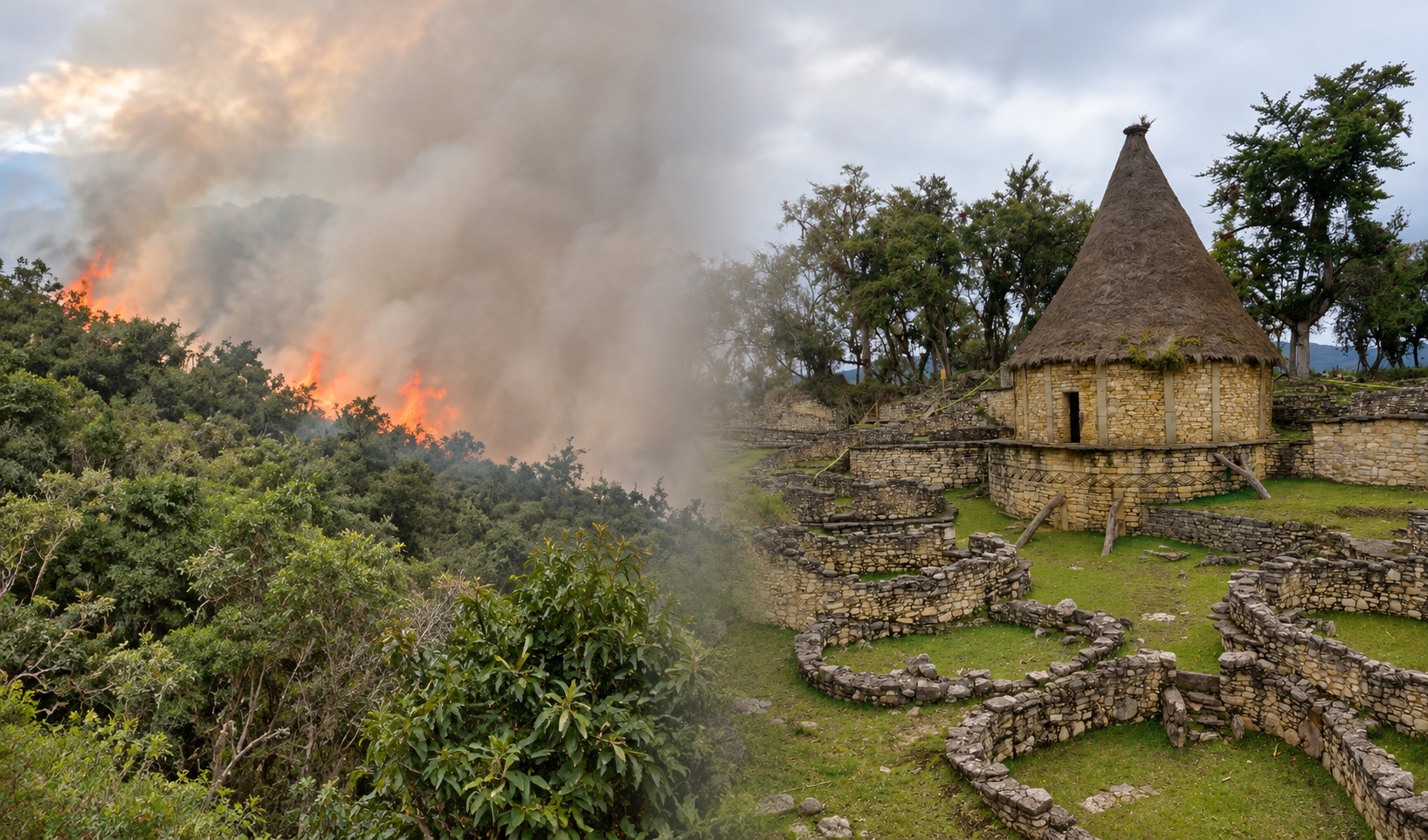 Incendio forestal en Amazonas pone en alerta a Kuélap: fuego se registró cerca del complejo arqueológico