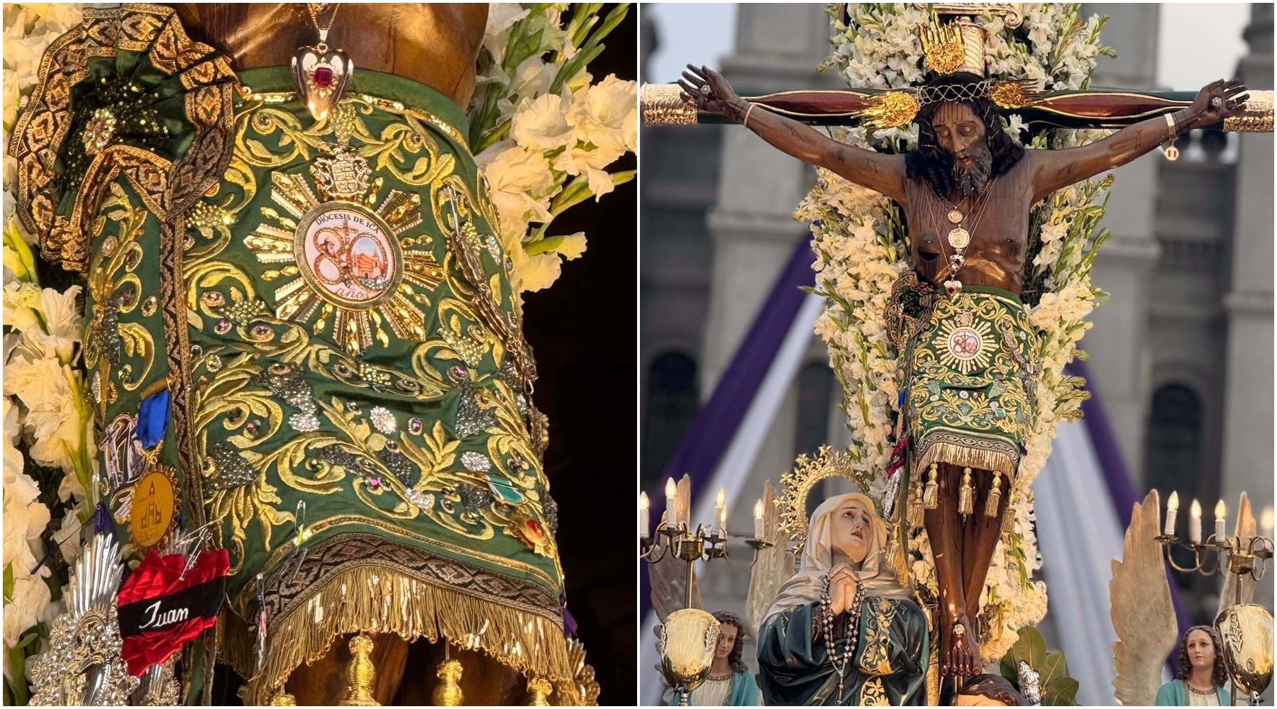 Artista pisqueño presenta sudario en homenaje al Señor de Luren de Ica