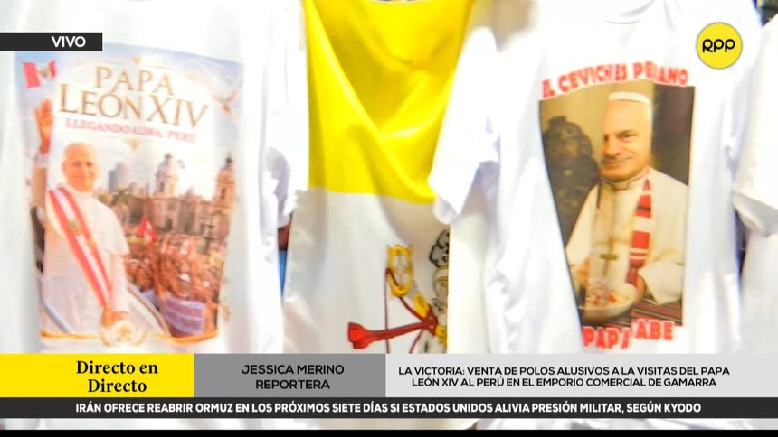 La Victoria: Gamarra ofrece ingeniosos polos alusivos a la visita del papa León XIV