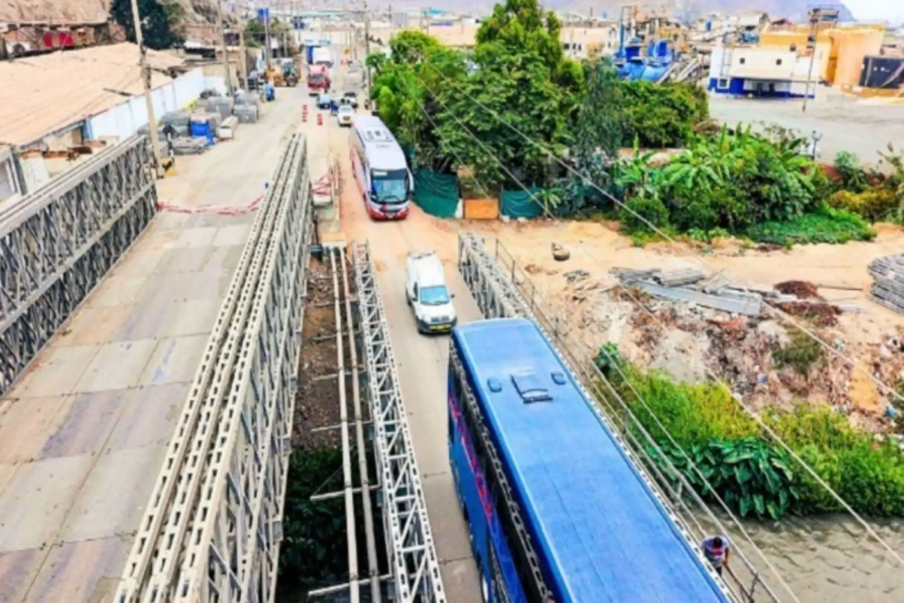Puente modular provisional Coishco ya mantiene transitabilidad en la Panamericana Norte