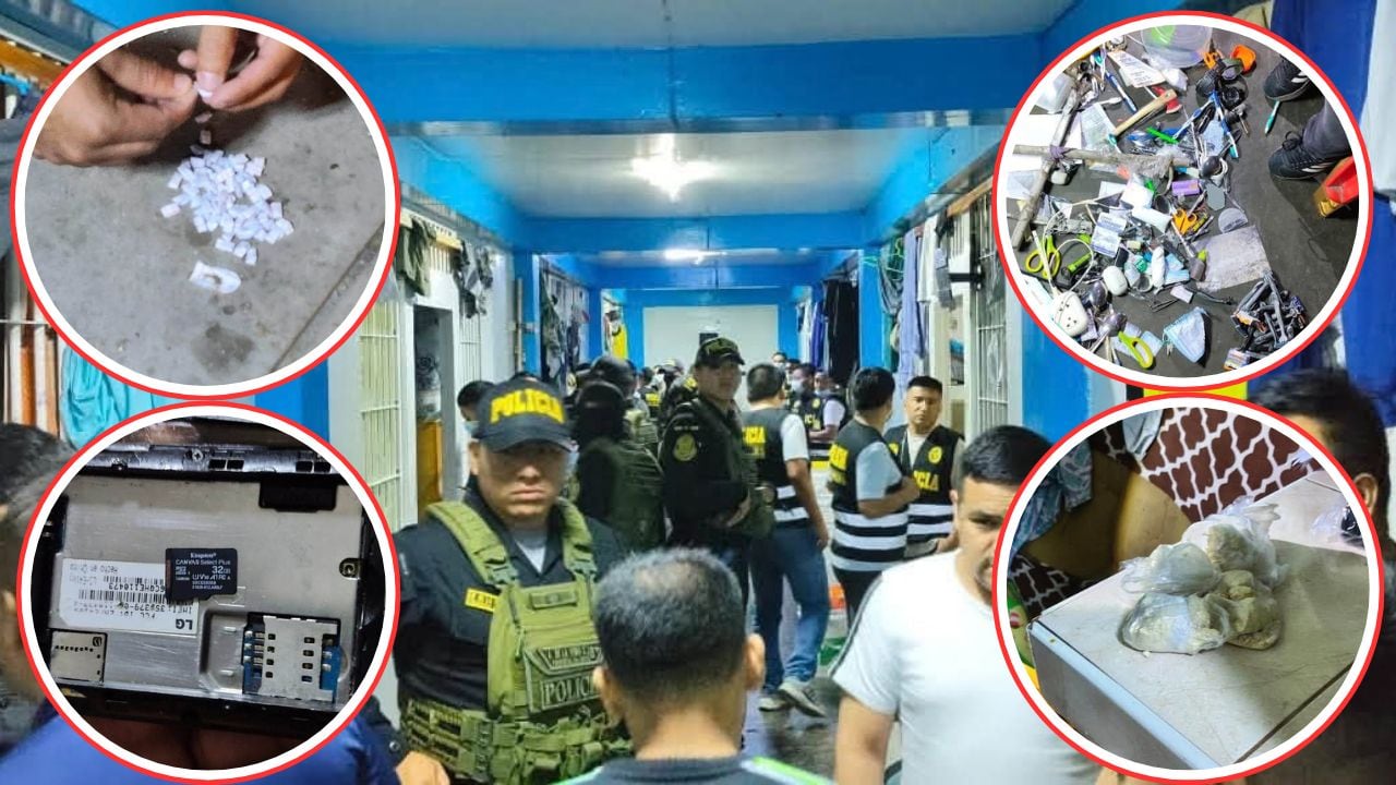 Trujillo: Hallan droga, celulares y antenas en megaoperativo en el penal El Milagro