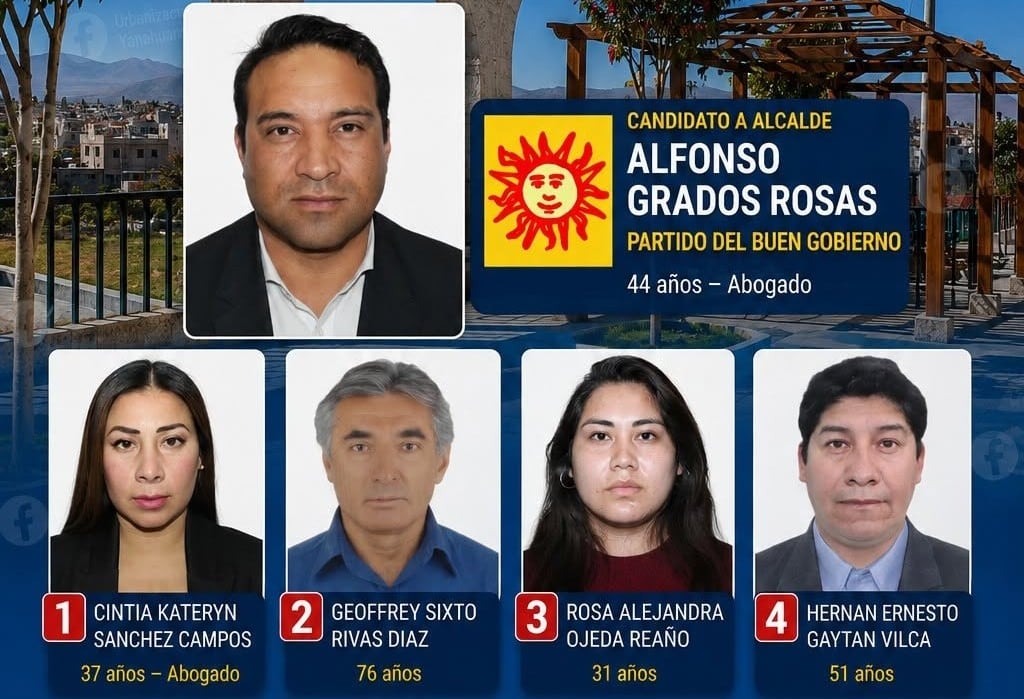 Arequipa: denuncian inscripción de dos regidores sin autorización en lista de Alfonso Grados