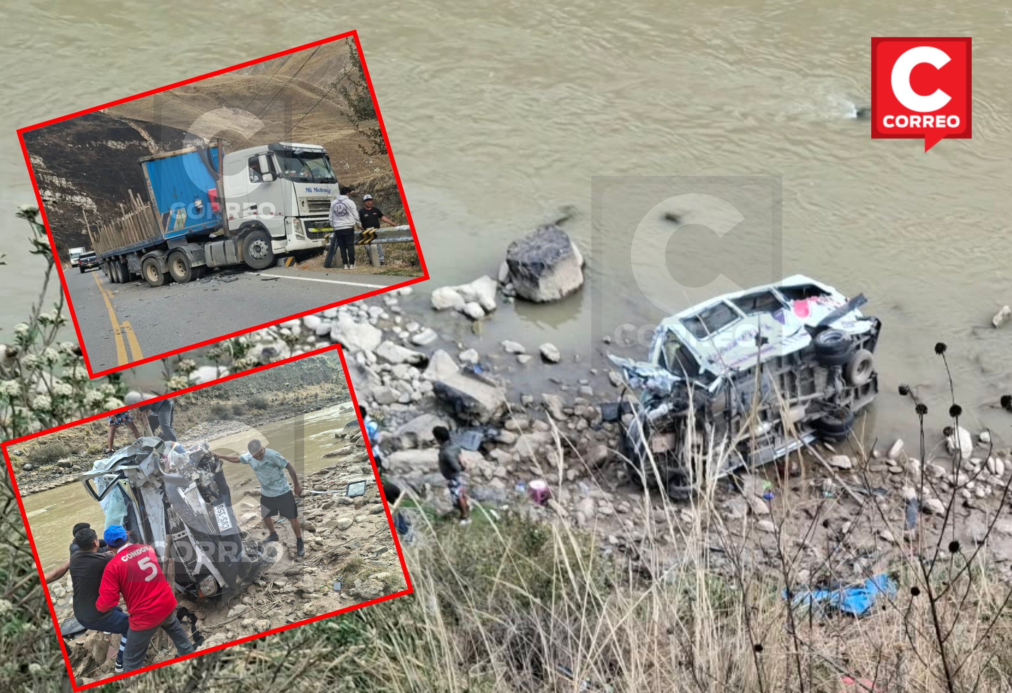 La Oroya: Tráiler choca con minivan llena de pasajeros  dejando un muerto y una decena de heridos