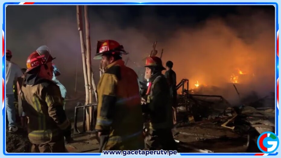 Fallece un menor por incendio en asentamiento humano de Pisco