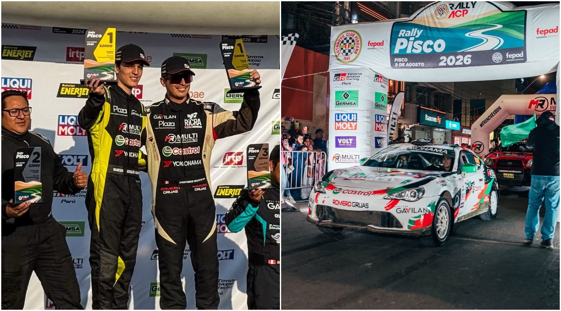 Pisco: Santiago y Joaquín Aguayo se consagran campeones del Rally ACP 2026