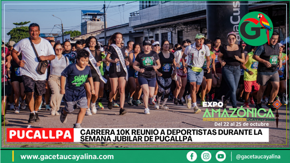 Cerca de mil corredores participaron en la carrera 10K Viva Pucallpa 2026