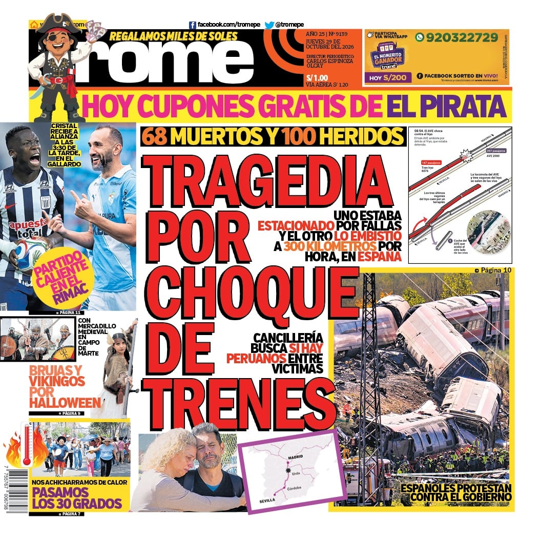 TRAGEDIA POR CHOQUE DE TRENES