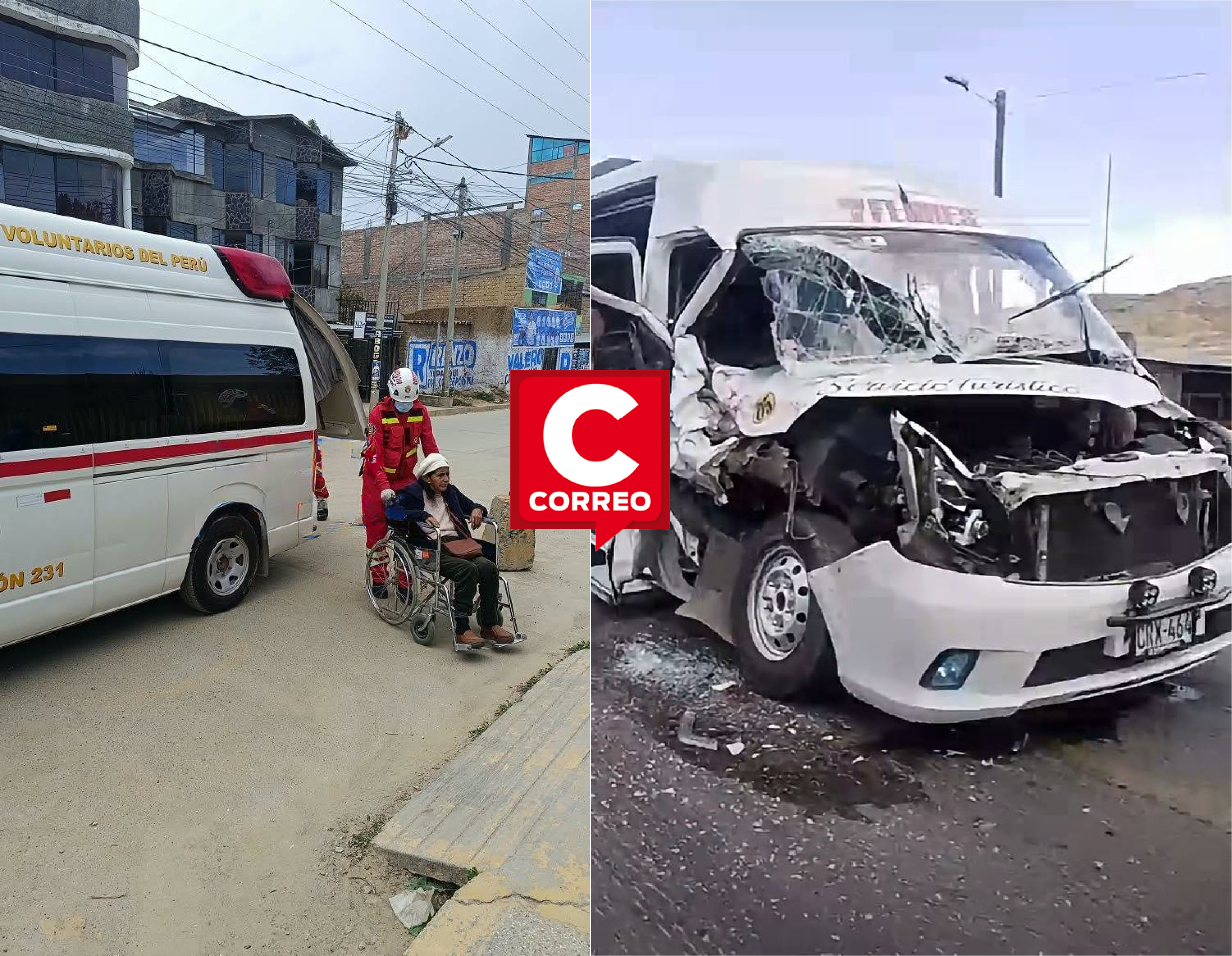 Concepción: choque frontal entre miniván y tráiler deja varios heridos en San Luis de Yaico