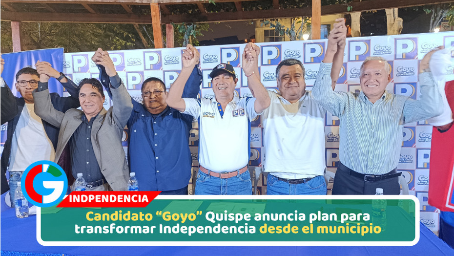 Candidato "Goyo" Quispe promete derrotar delincuencia en Independencia durante 100 días