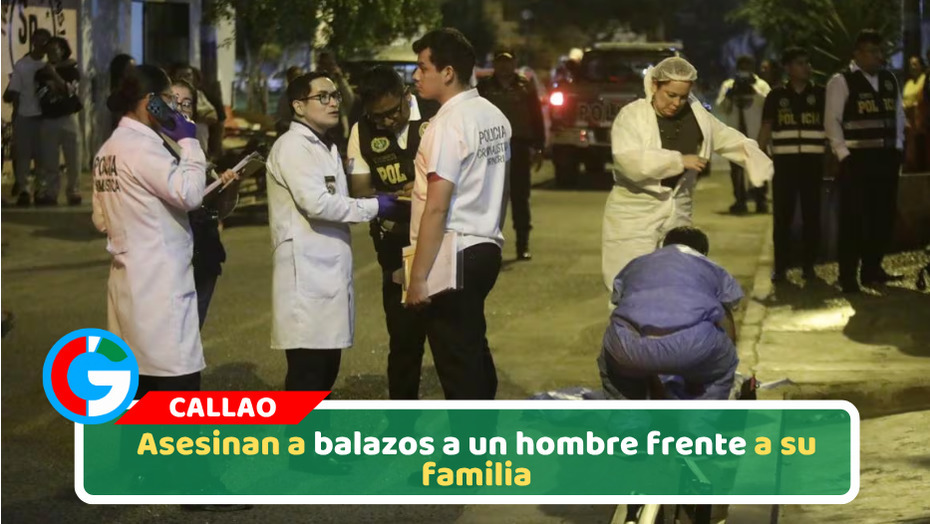 Asesinan a balazos a un hombre frente a su familia