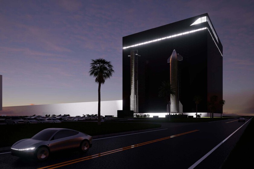 24 zonas de trabajo, grúas de 400 toneladas y casi 116 metros de altura: SpaceX está levantando otra megaestructura en EEUU