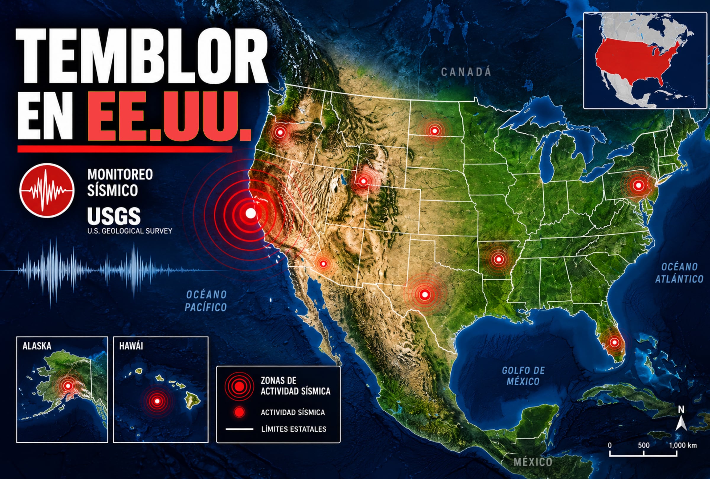 Temblor en Estados Unidos EN VIVO hoy, 7 e septiembre: hora exacta, magnitud y dónde fue el epicentro del último sismo del USGS