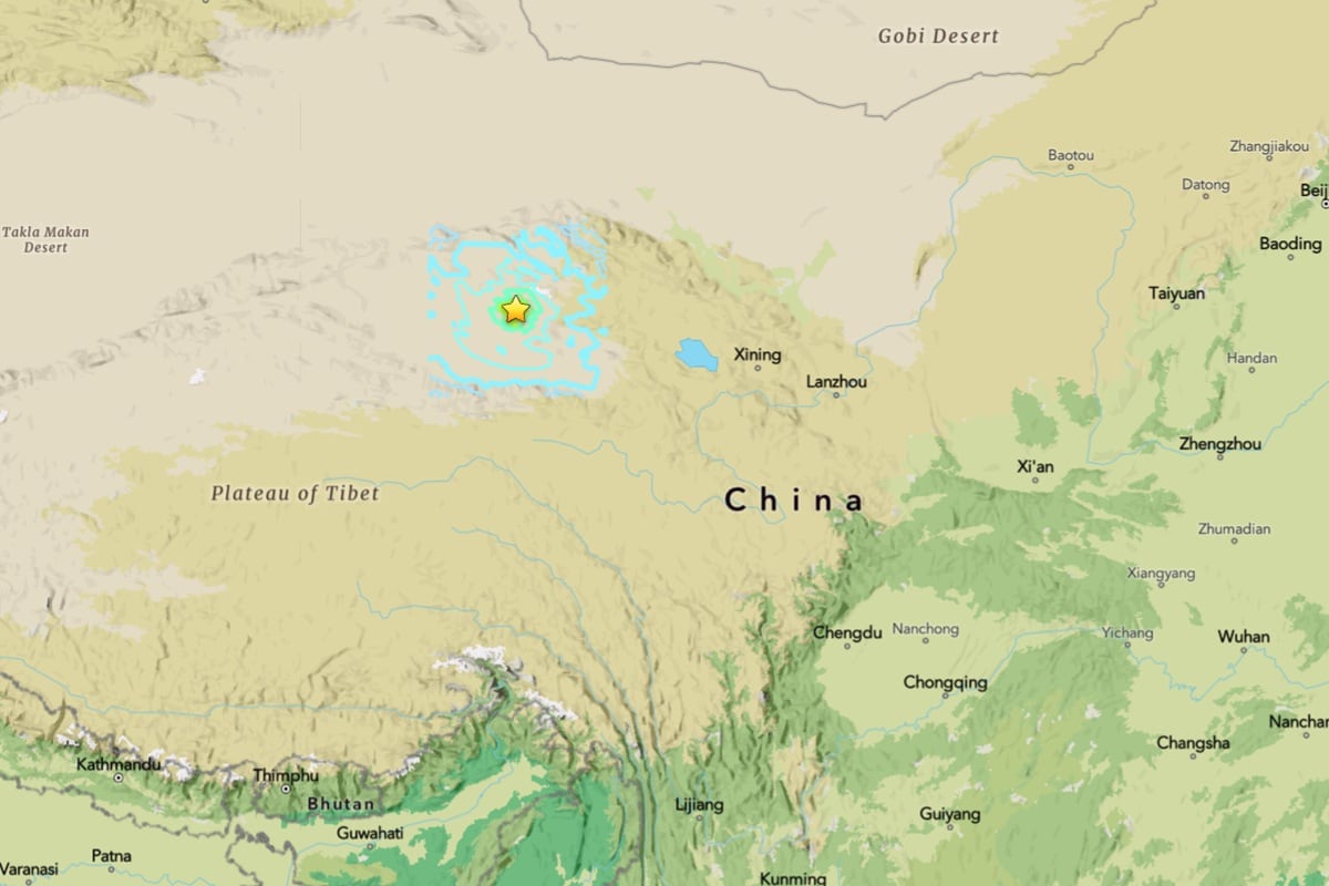 Sismo de magnitud 5,9 en China estremece la provincia central de Qinghai