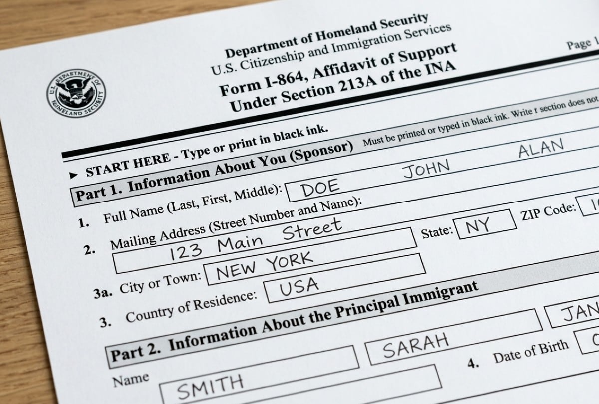 USCIS cambia el formulario I-864: esto podrá revisar ahora de quienes patrocinan a un familiar