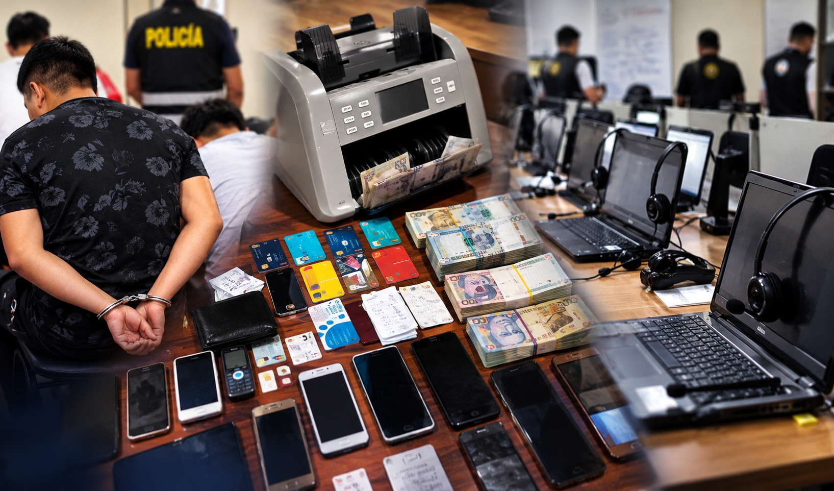 Detienen a 11 investigados por estafar como falsos asesores bancarios desde un call center en Comas