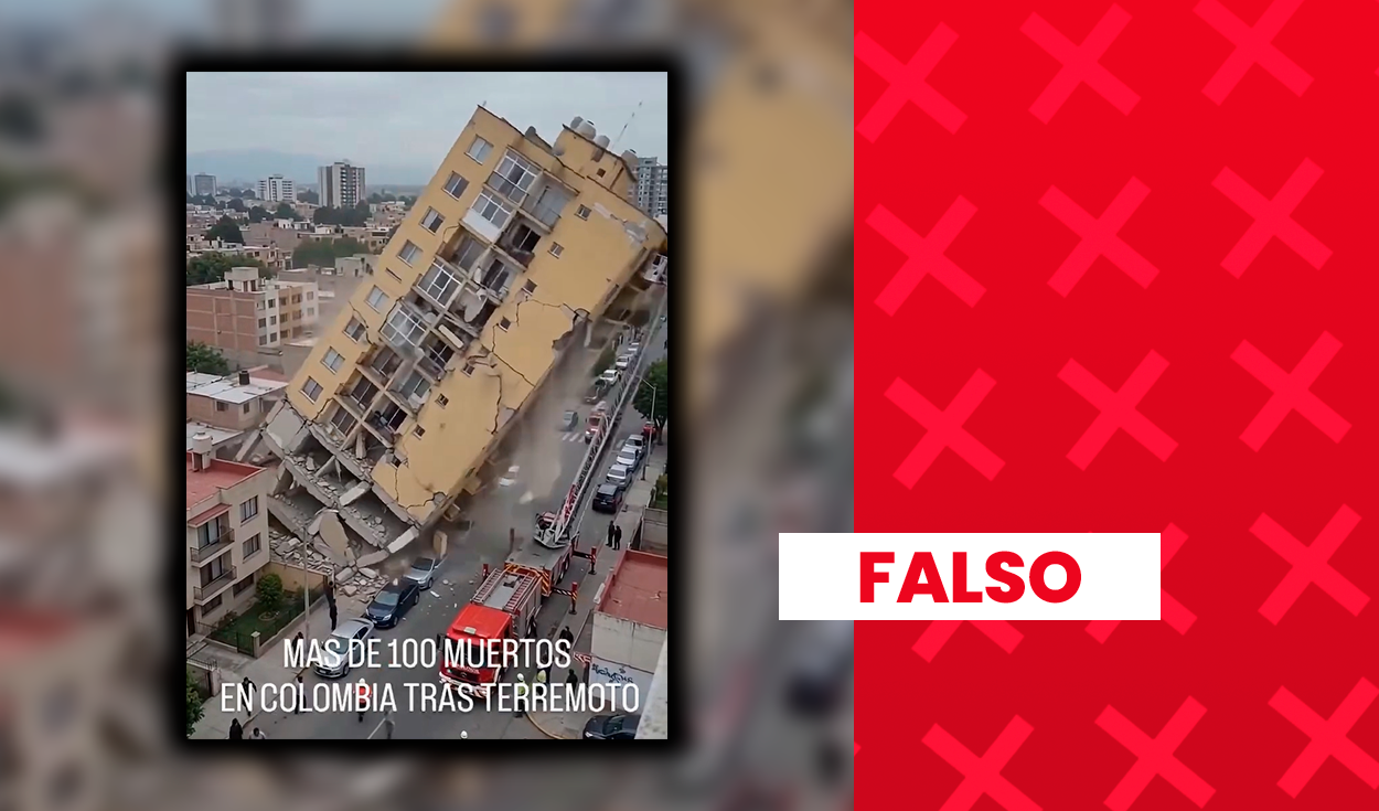 Video que muestra el colapso de un edificio a causa del terremoto de 7,4 que azotó Colombia fue elaborado con inteligencia artificial