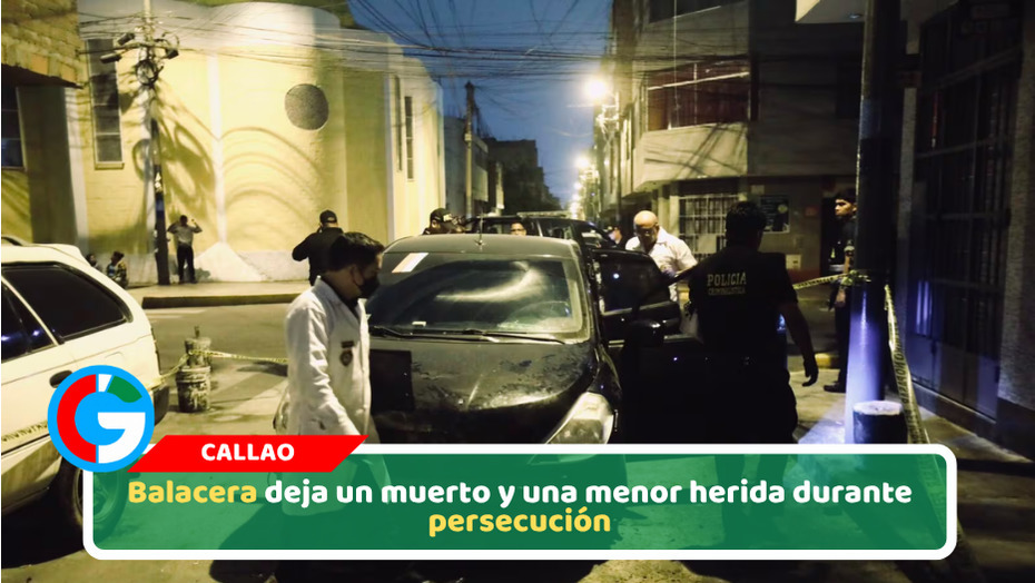 Balacera deja un muerto y una menor herida durante persecución