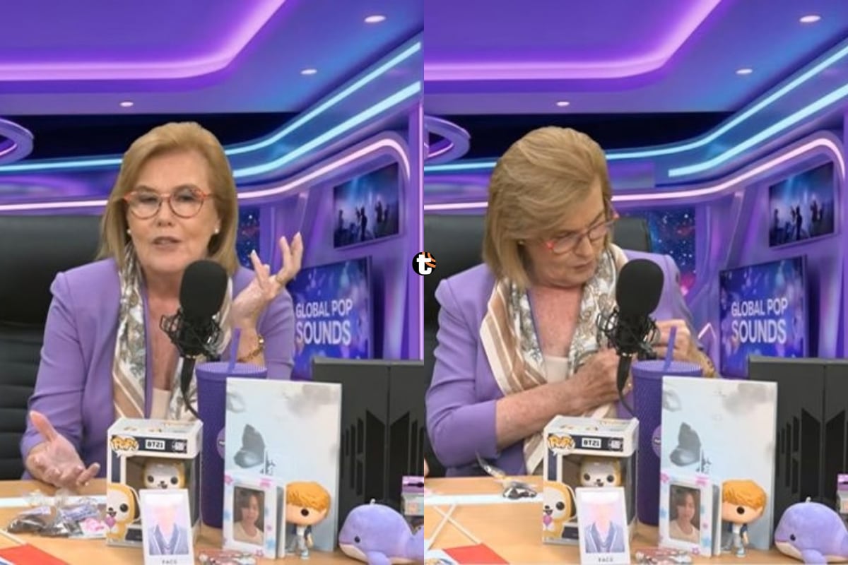 ¡Mónica Delta se pone moradita por BTS! ARMY la ‘adopta’ tras respetar privacidad de la banda y periodista recibe hasta su pin