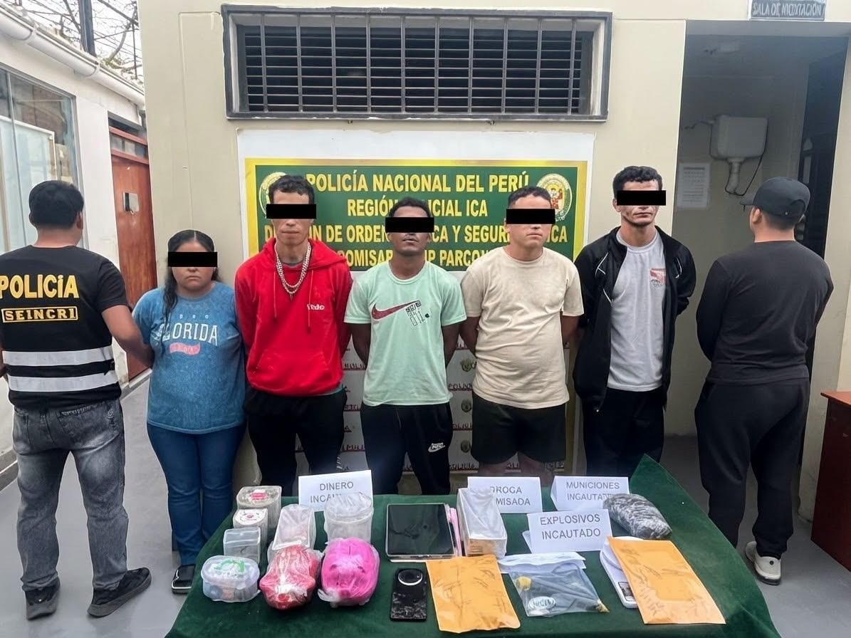 Ica: detienen a cinco por presunto tráfico ilícito de drogas y tenencia ilegal de municiones