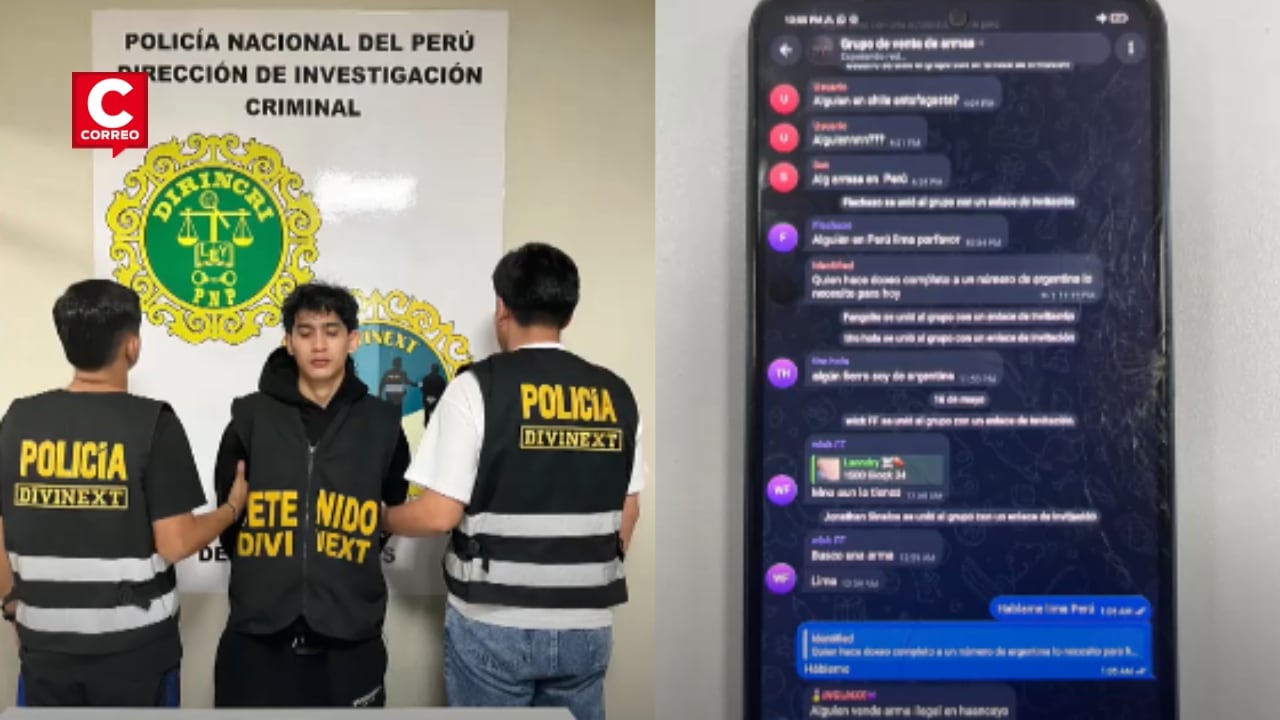 Ate: cae joven acusado de extorsión que ofrecía armas y servicios de sicariato por Telegram