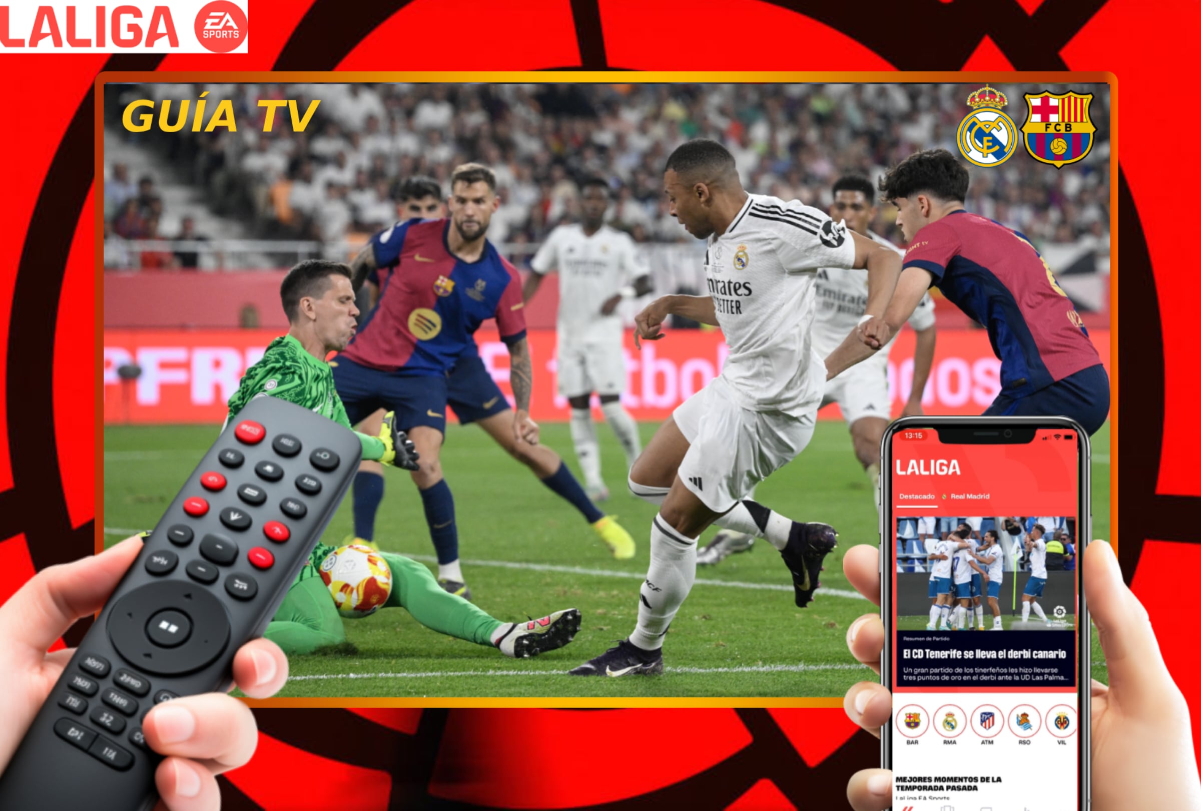 ▷ En qué canal TV transmiten Real Madrid vs. FC Barcelona EN VIVO hoy por El Clásico de LaLiga 2026 en EE.UU., México y España