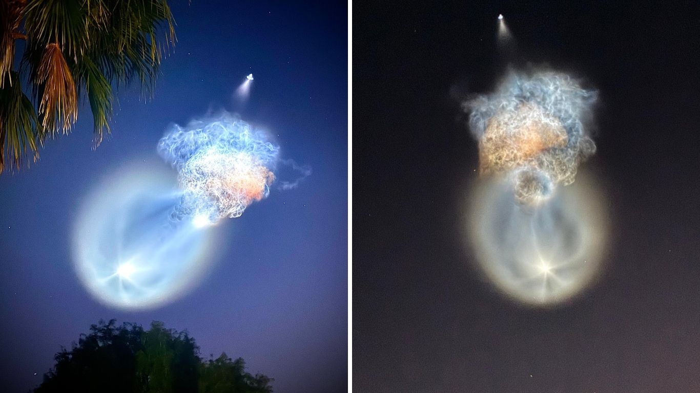 Estados Unidos: cielo se iluminó con "medusa espacial" tras lanzamiento de cohete de SpaceX en Florida
