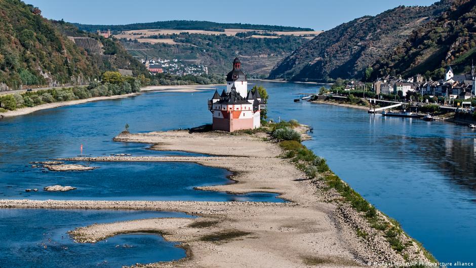 Alemania: el Rin, a punto de quedar dividido en dos por la sequía