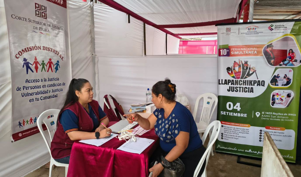Piura: Corte de Justicia acerca servicios judiciales a vecinos de Veintiséis de Octubre