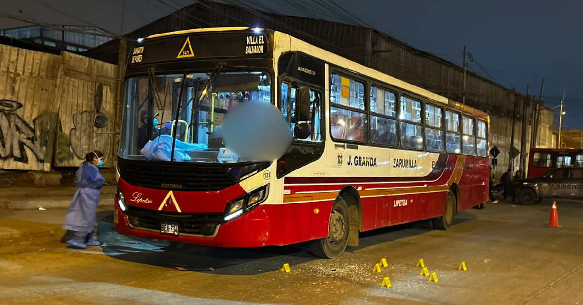 Villa El Salvador: chofer de bus 'Triángulo' es asesinado de tres balazos mientras esperaba pasajeros