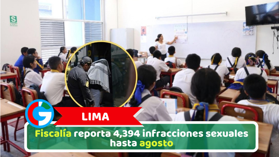 Lima: Fiscalía reporta 4,394 infracciones sexuales hasta agosto