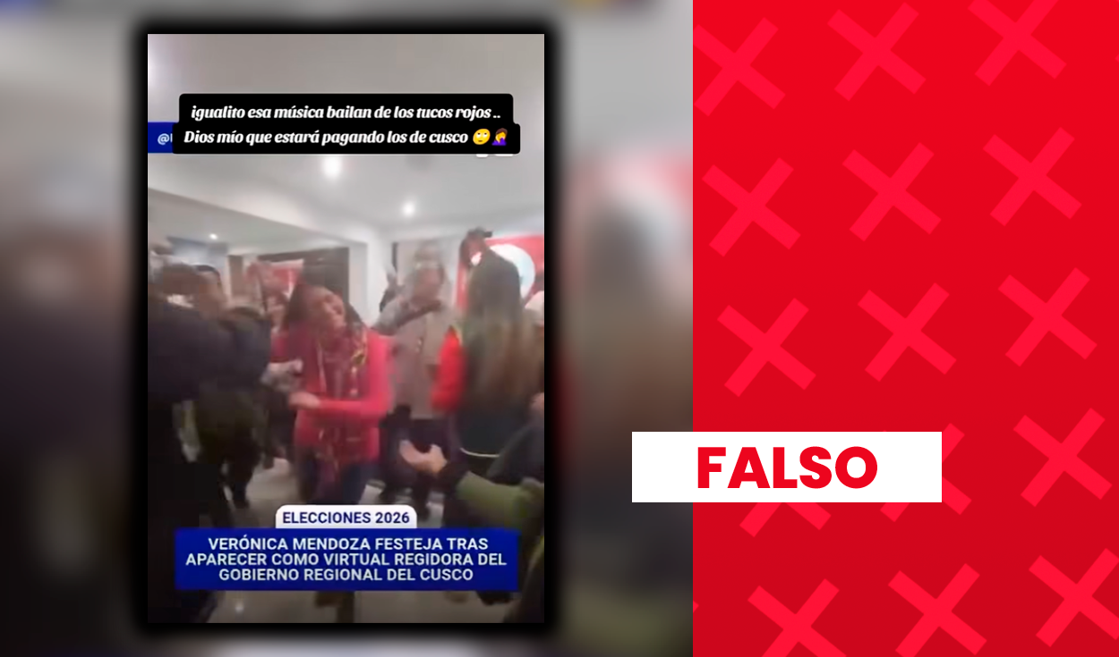 Es falso que Verónika Mendoza haya celebrado su victoria bailando “Zorba el griego”: el video fue editado