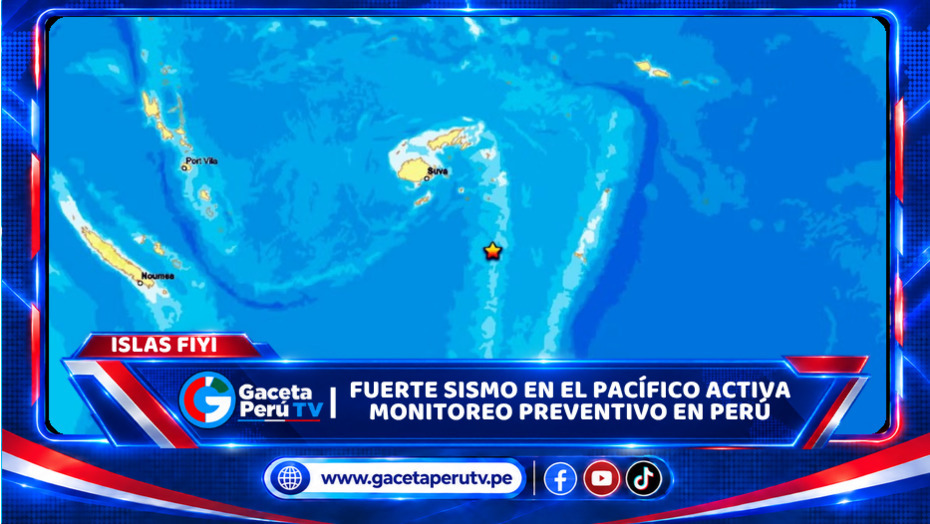 Sismo de magnitud 5.9 sacude el Pacífico cerca de Fiyi