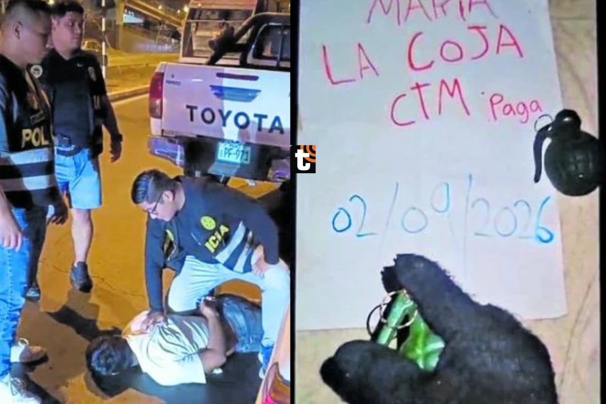 ¡Con granada y cartuchos de dinamita! Así atraparon a los extorsionadores que atentaban contra mototaxistas y comerciantes