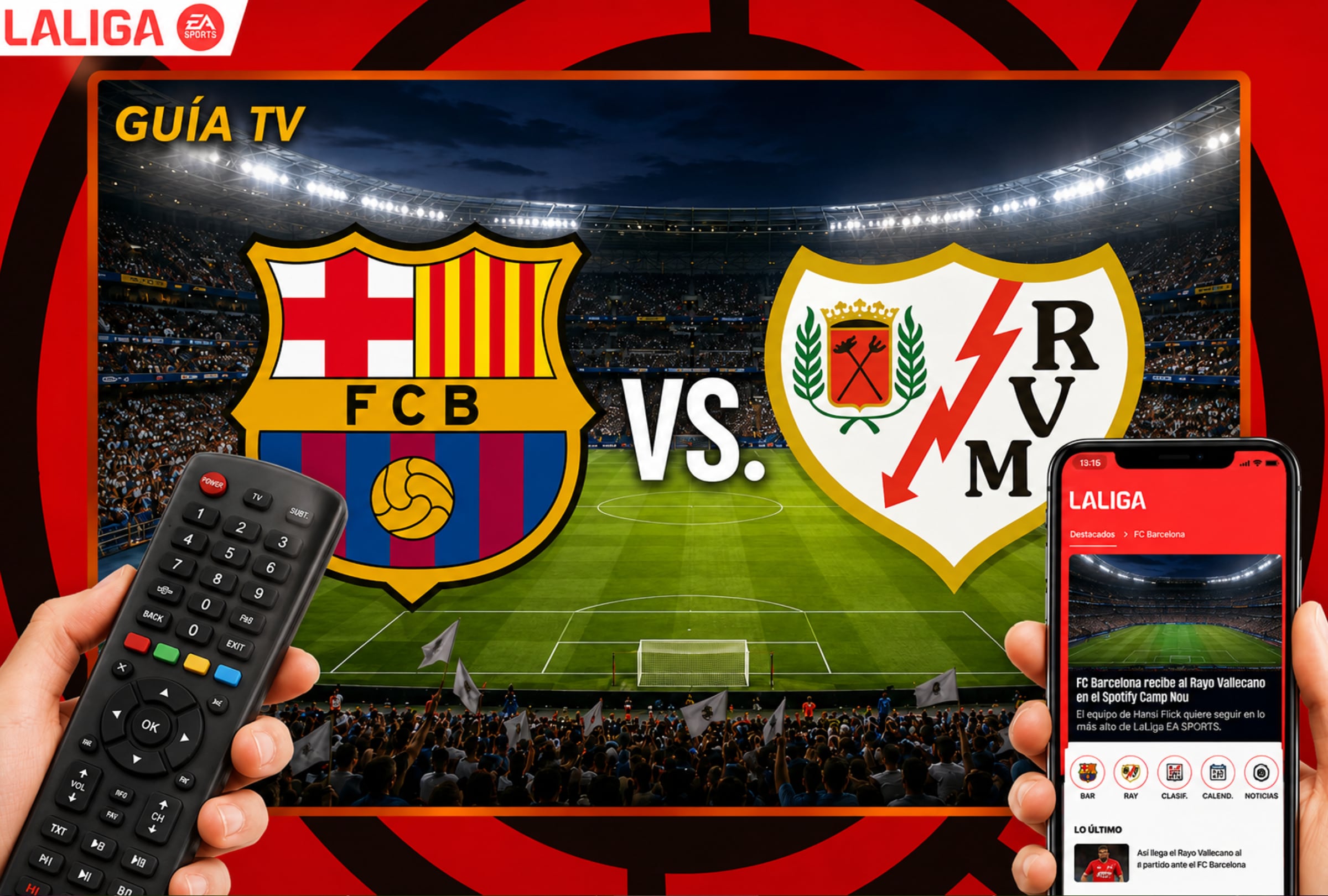 ¿A qué hora juega y qué canal transmite FC Bacelona vs. Rayo Vallecano EN VIVO hoy por LaLiga 2026?
