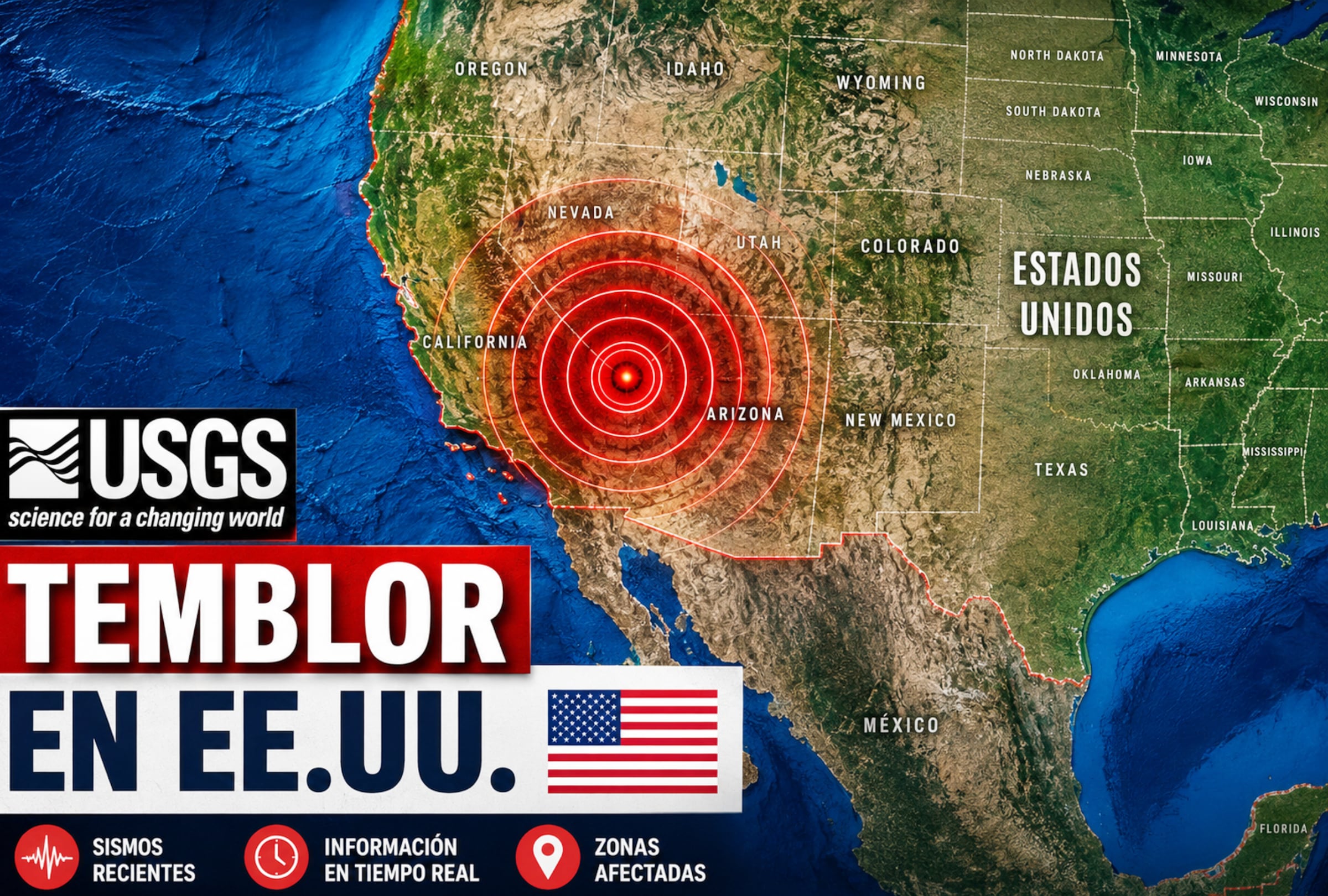 Temblor en EE.UU. EN VIVO hoy, 23 de agosto - hora exacta, magnitud y dónde fue el último sismo, según el USGS