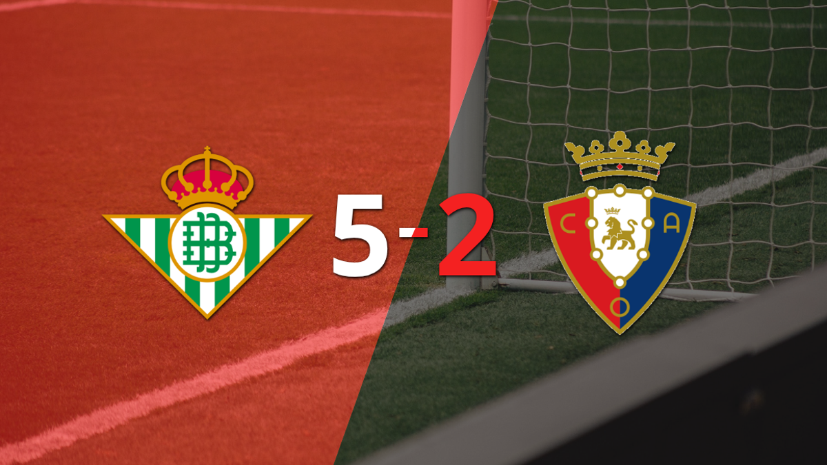 LaLiga EA Sports: Osasuna cayó 2-5 ante Betis con dos goles de Isco