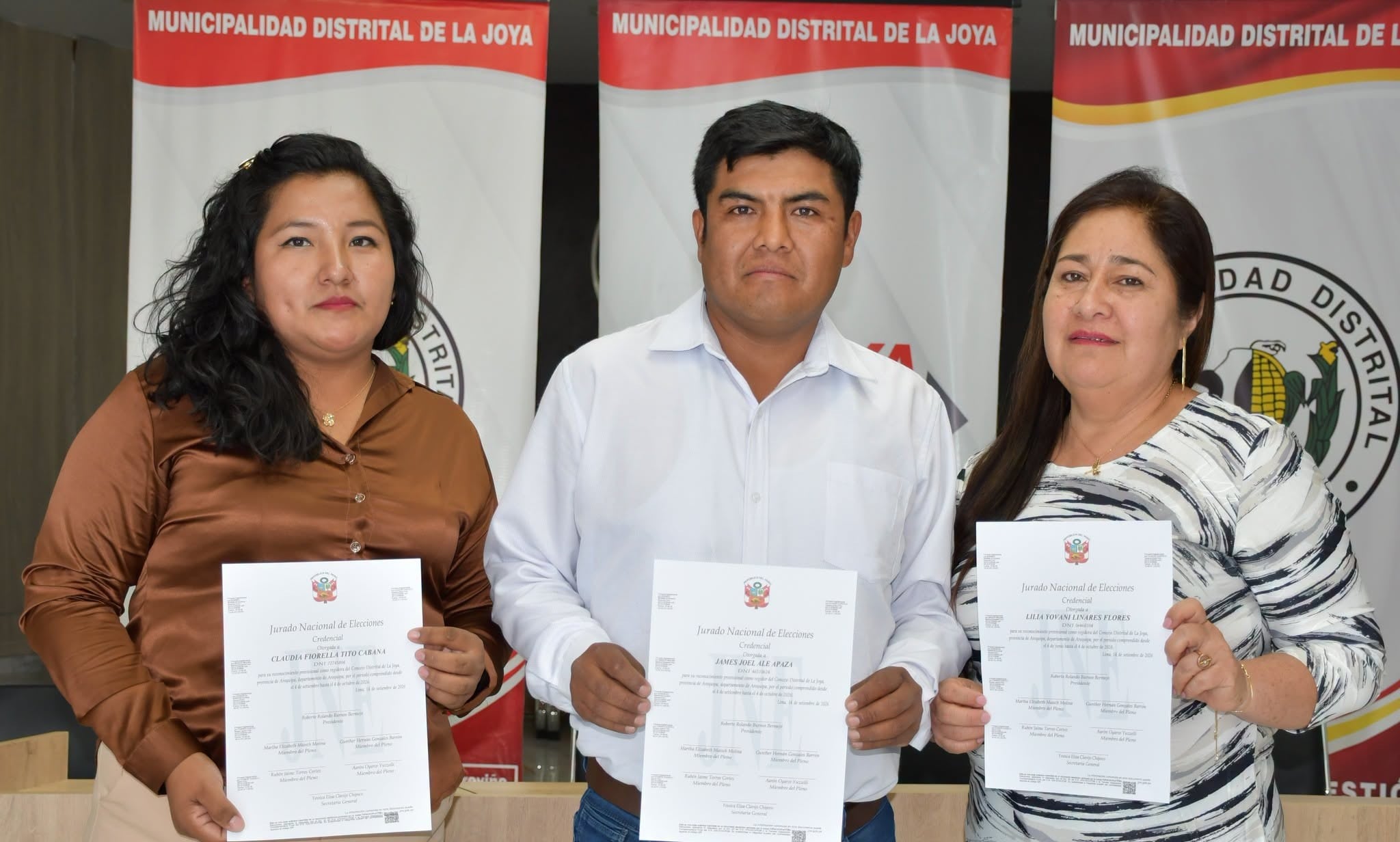 Regidores por una semana, tras convocatoria del JNE en La Joya, Arequipa