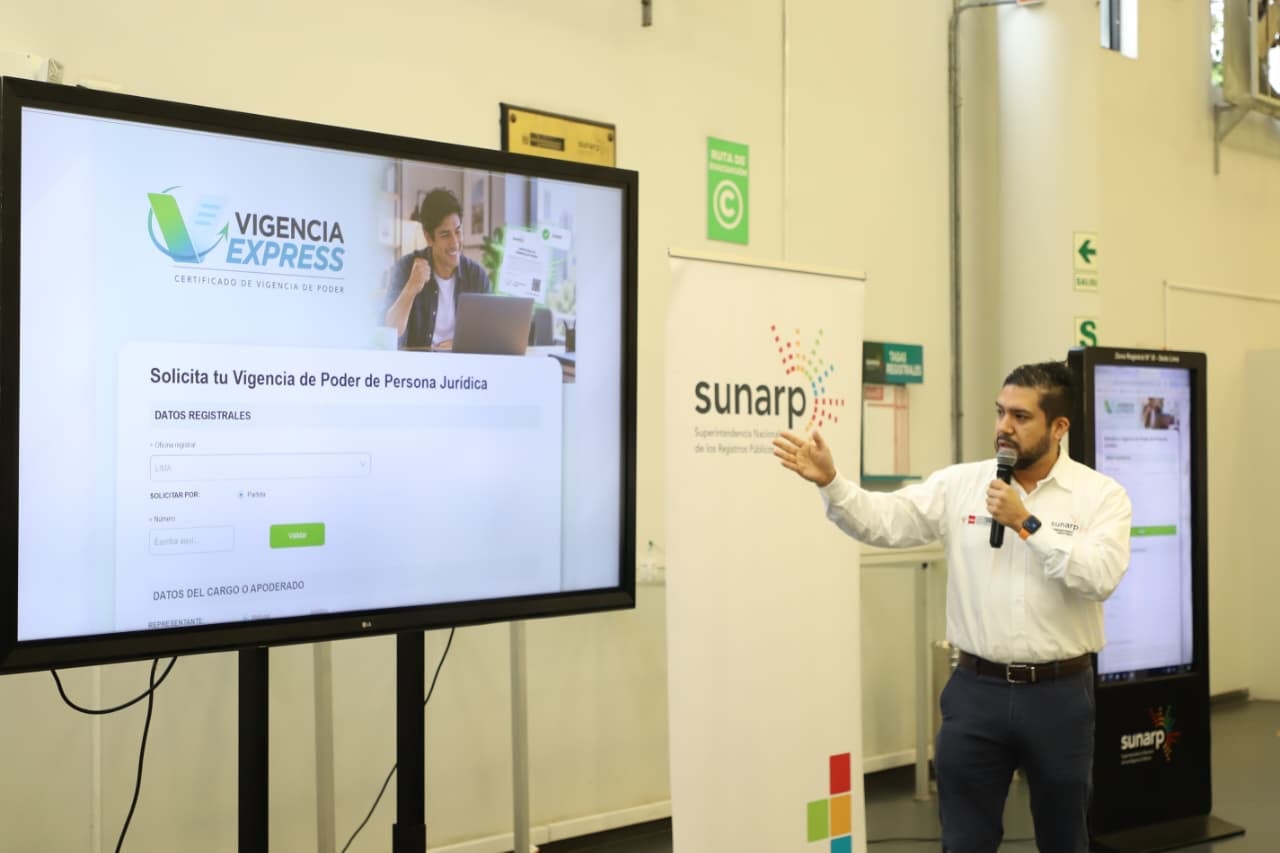 Sunarp lanza servicio digital para obtener en minutos certificado de vigencia de poder